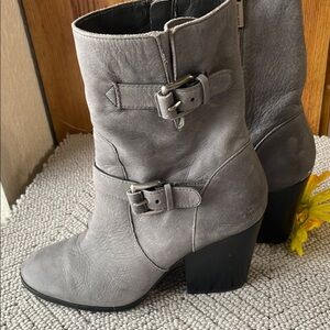 Michael Kors Gray Leather Booties